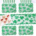 6pcs St Patricks Day Decorations Table Runners Placemats Green Decor