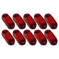 10x Red Led 2.5inch 2 Diode Light Oval Clearance Side Marker Lamp
