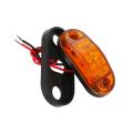 50pcs Amber 2 Led Oval Clearance Trailer Car Side Marker Tail Lamp
