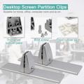 4pcs Desktop Partition Support Bracket Shelf Clip Table Board Clamp