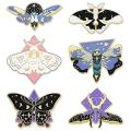 6 Pcs Butterfly Pins Enamel Pin Set Lapel Pins Brooches for Women