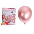 50pcs 10 Inch Latex Balloons Chrome Glossy for Party Decor- Rose Gold
