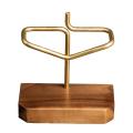 Coffee Filter Holder Brass Thick Wood Vintage Coffee Filter Holder A