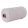 3 Mm 100% Cotton Thread Beige Braided Cotton Rope Diy Home 100 Meters