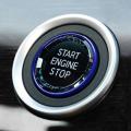 Car Cover One-key Engine Start Stop Button Sticker Trim Blue