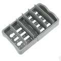 Food Container Lid Organizer, Expandable with Dividers Gray