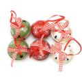 6pcs Christmas Decoration Red Green White Metal Jingle Bell A