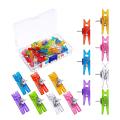 50pcs Plastic Push Pin Clips for Tacks Bulletin Board Mixed Colors