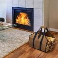 Supersized Canvas Firewood Wood Carrier Bag Log Outdoor Holder Carry