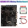 B250c Btc Mining Motherboard with G4400 Cpu+switch Cable Lga1151