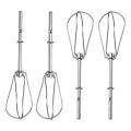 4 Pack Stainless Steel Hand Mixer for Kitchenaid & Whirlpool Mixers