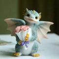Fairy Garden Dragon Figurine- Cute Cartoon -painted Dragon
