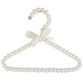 Faux Pearl Bow Clothes Hangers Hook for Children Kids Bowknot White