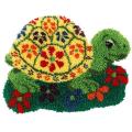 Latch Hook Rug Kits for Adults/kids Printed Tortoise Canvas Mini-rug