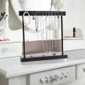 Jewelry Tower Organizer with 24 Hooks and Pedestal Tray for Women