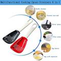 Multifunctional Cooking Spoon for Egg Yolk Separator Grater -red