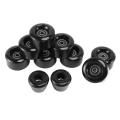 8 Roller Skate Wheels with Bearings and 2 Toe Stoppers,32mmx58mm 82a