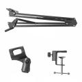 Microphone Holder with Microphone Holder Mounting Clip Can Be Folded