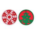 Christmas Cup Mat Snowflake Xmas Tree Printed Placemat for Home Table