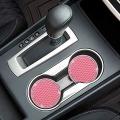 2pcs Bling Car Cup Mat Drink Coasters Crystal Vehicle Accessories