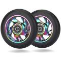 2 Pcs 100mm Scooter Replacement Wheels with Bearing Stunt Scooter