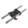 Multifunction Camera Base Plate with Rod Rail Clamp for Dslr Camera