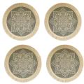 4pcs Bohemian Woven Cotton Placemat, Household Decorative Mat(green)