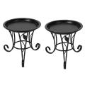 2x European Style Flower Stand Iron Stand+iron Plate for Desktop