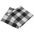 Black White Checkers Plaids Cotton Linen Square Pillow Cover,set Of 2