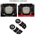 Steering Wheel Button Patch Cover for Land Rover Discovery 5, Black