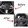For Bmw- 5 Series G30 Carbon Fiber Steering Wheel Panel Cover,2pcs