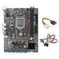 B250c Miner Motherboard+dual Switch Cable with 4pin Ide to Sata Cable