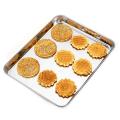 2pcs Baking Sheets Set Chef Cookie Sheets Stainless Steel Baking Pans