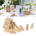 80pcs Wood Card Photo Holders Party Dinner Table Decor with Card