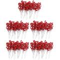 100 Pack 8inch Artificial Christmas Red Berries Stems