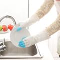 Kitchen Silicone Cleaning Gloves for Household Rubber Gloves Pink