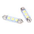 2x Bulb Shuttle Festoon 3 Led 39mm Canbus White