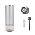 Electric Coffee Grinder Automatic Beans Mill Portable Machine Silver