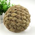 Pet Chew Toy Natural Grass Ball with Bell Tooth Cleaning