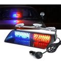 Red and Blue 16 Led Law Warning Strobe Lights with Suction Cups