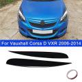 Car Headlight Eyebrow Eyelids Trim Cover for Corsa D Vxr 2006-2014