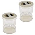 2x Dry and Wet Dispenser Pickles and Olives Hourglass Jar Container