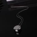 Wearable Air Purifier Usb Portable Personal Necklace Negative Silver