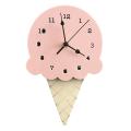 Nordic Ins Style Ice Cream Sharped Wall Hanging Clock, Cartoon Silent