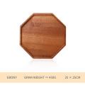 Japanese Ebony Plate Simple Octagonal Dinner Plate Wooden Tray, M