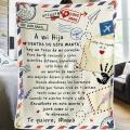 Blanket to Daughter Letter Printed Quilts Blanket for Daughter 2 150x200cm