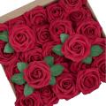Red Roses Artificial Flowers for Wedding Valentine's Day Gift