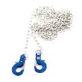 Rc Car Metal Tow Chain with Trailer Hook for Trx4 Axial Scx10 Blue