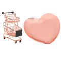 Mini Double Layers Shopping Cart Model Wrought Rose Gold