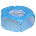 Small Animal Playpen Foldable Pet Cage with Top Cover Blue